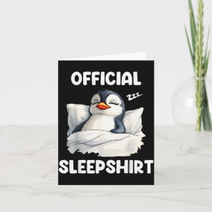 Tarjeta Camisón Pengüino Amantes de los Animales Pijama 