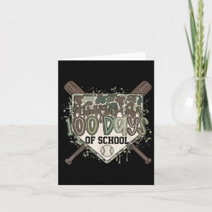 Tarjeta Camo 100 Días De Escuela Béisbol Placa De Home Got