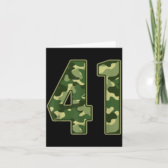Tarjeta Camo #41 Jersey Number 41 Uniform Fan Favorite Pla (Anverso)