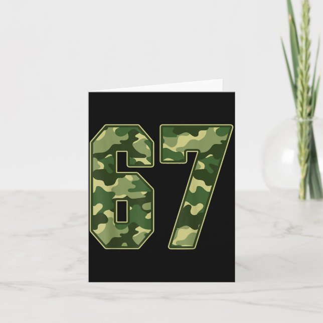 Tarjeta Camo #67 Jersey Number 67 Uniform Fan Favorite Pla (Anverso)