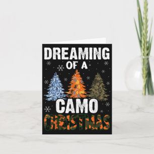 Tarjeta Camo Árboles De Navidad Para Hombres Soñando Con C