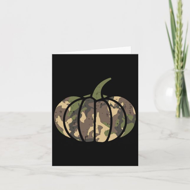 Tarjeta Camo Camouflage Calabaza Halloween Vestidos Hombre (Anverso)