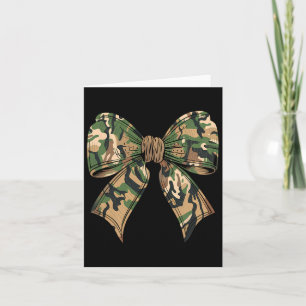 Tarjeta Camo Coquette Bow Cazando Camuflage Old Hunter Wo
