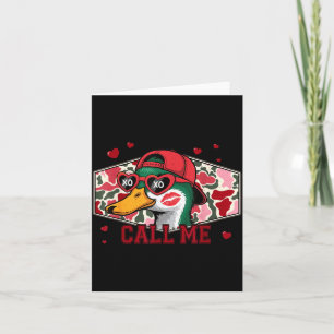 Tarjeta Camo de caza de patos del día de San Valentín Llám