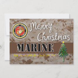 Tarjeta Camo para Navidades USMC