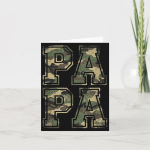 Tarjeta Camo Retro Papá Camuflaje Día del Padre