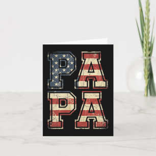 Tarjeta Camo Retro Papá Poc Bandera Americana Papá Día del