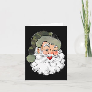 Tarjeta Camo Santa Merry Niños de Navidad Camouflage Graci