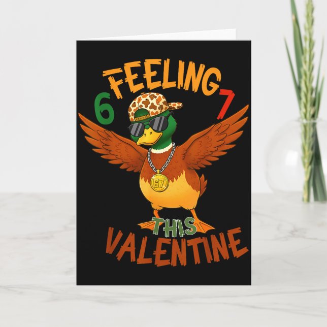 Tarjeta Camo Seis Siete Bruh San Valentín 67 Caza de Patos (Anverso)