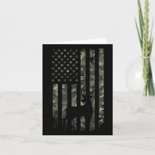 Tarjeta Camo Us Flag Deer Elk Buck Camouflage Hunt