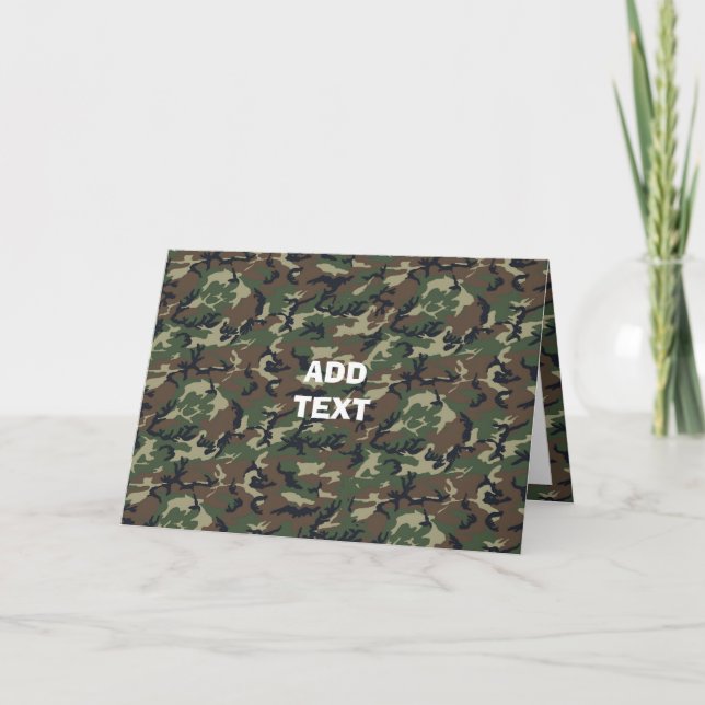 Tarjeta Camouflage Woodland (Anverso)