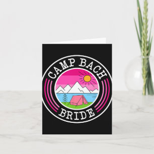 Tarjeta Camp Bach Bride Brida Bridesmaid Retro Camping Bac