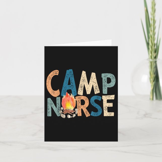 Tarjeta Camp Nurse Retro (Anverso)