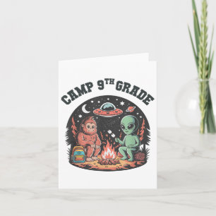 Tarjeta Campamento de chicas de noveno grado Bigfoot Campg