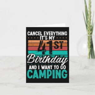 Tarjeta Campamento De Montañas Masculinas De Camper De 41