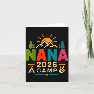 Tarjeta Campamento de Nana 2026 divertido viaje de camping