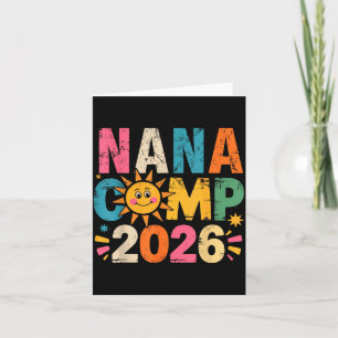 Tarjeta Campamento de Nana 2026 vacaciones familiares trip