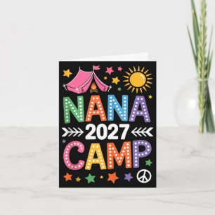 Tarjeta Campamento de Nana 2027 vacaciones familiares trip