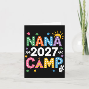 Tarjeta Campamento de Nana 2027 vacaciones familiares trip