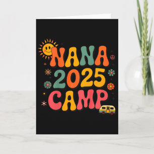 Tarjeta Campamento de Nana para Niños 2025 Vacaciones Fami