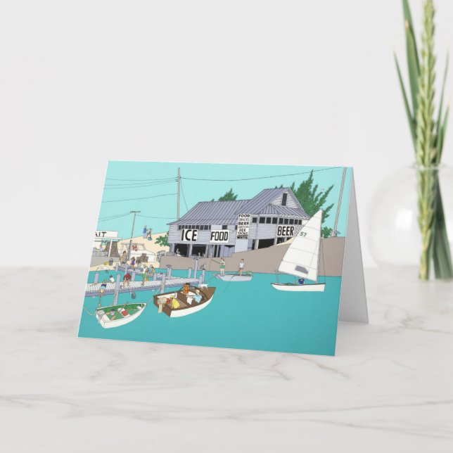 Tarjeta Campamento de Pesca de Sarasota (Anverso)