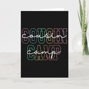 Tarjeta Campamento de primos 2025 Camping Fogata Vacacione