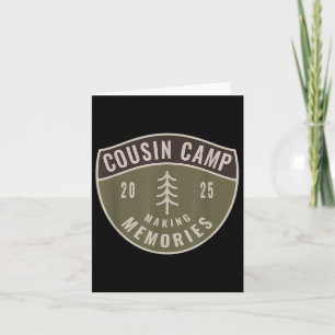 Tarjeta Campamento de primos 2025 Creando recuerdos Divers