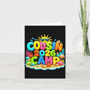 Tarjeta Campamento de primos 2026 vacaciones de verano fam