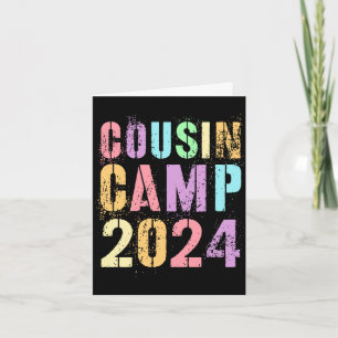 Tarjeta Campamento de primos de niños 2024 vacaciones fami