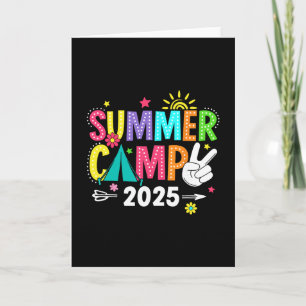 Tarjeta Campamento de Verano 2025 Camping Fuego de Campame
