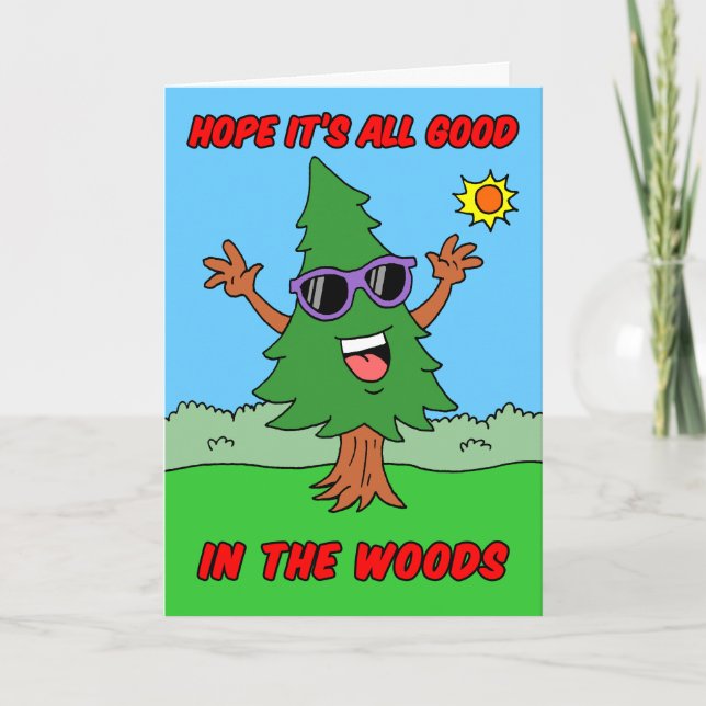 Tarjeta Campamento De Verano Bueno En Woods (Anverso)