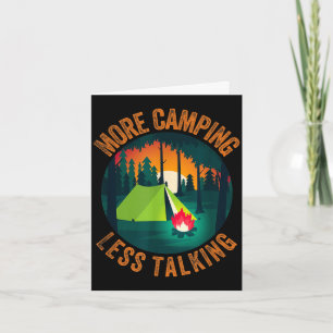 Tarjeta Campamento divertido sarcástico más camping menos