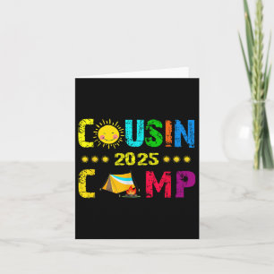 Tarjeta Campamento familiar de verano de la tripulación de