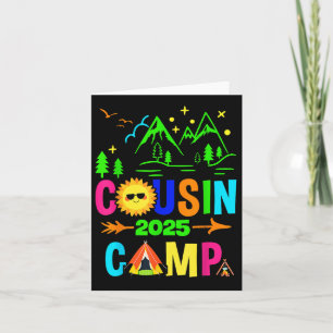 Tarjeta Campamento familiar de verano de la tripulación de