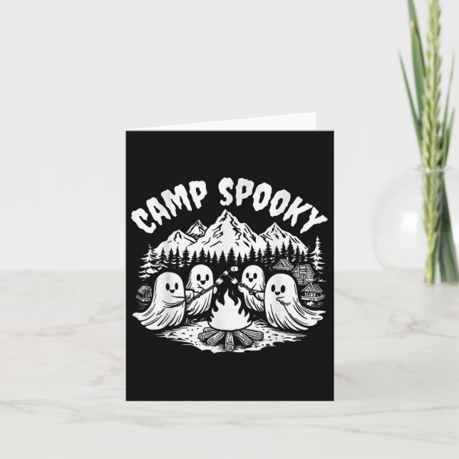 Tarjeta Campamento Fantasma De Verano De Summerween Hallow (Anverso)