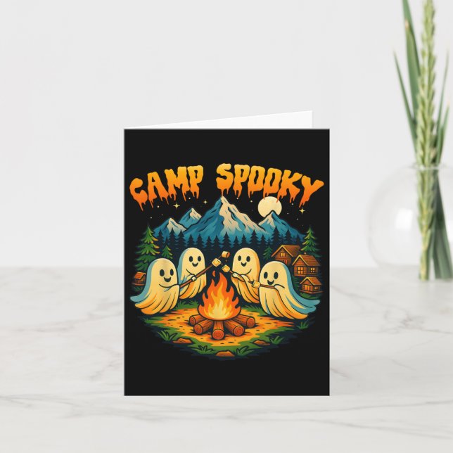 Tarjeta Campamento Fantasma De Verano De Summerween Hallow (Anverso)