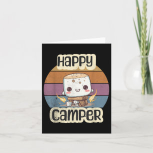 Tarjeta Campamento infantil de Chicas de camper con marism