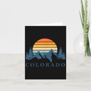 Tarjeta Campamento Retro de Montaña en Colorado Verano