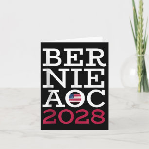 Tarjeta Campaña Bernie Aoc 2028 - Luchar contra el patriot