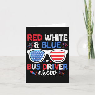 Tarjeta Campaña Blanca Y Blanca Roja; Autobús Azul 4 De Ju