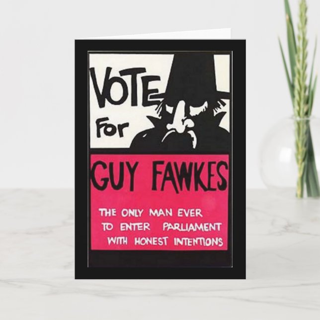 Tarjeta Campaña de Guy Fawkes (Anverso)