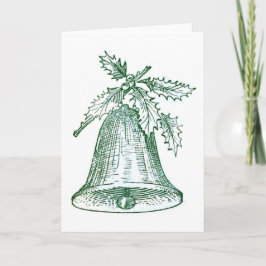 Tarjeta Campana de Navidad con Acebo