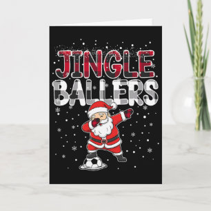 Tarjeta Campana Llers Santa Pie de Navidad Fútbol Cuadro