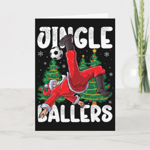 Tarjeta Campana Llers Santa Pie Navidad Fútbol Cuadros 