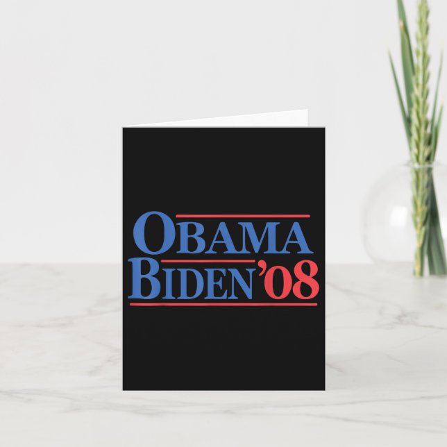 Tarjeta Campaña 'Obama Biden 08', ventilado retro con prob (Anverso)