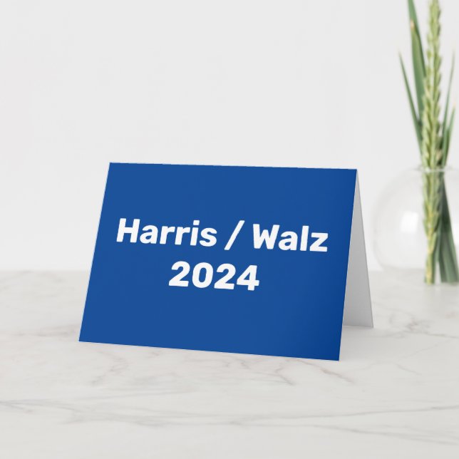 Tarjeta Campaña Presidencial Harris/Walz 2024 (Anverso)