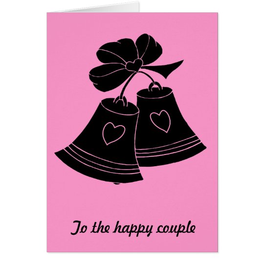 Tarjeta Campanas de boda, fuschia