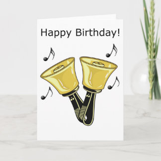 Tarjeta Campanas de mano - Feliz Cumpleaños