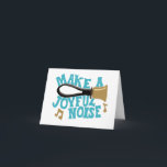 Tarjeta Campanilleros de Make a Joyful Noise<br><div class="desc">Muestra tu amor por tocar en el coro de campanas con estas tarjetas de felicitación personalizables. Crea tus propias tarjetas de Navidad personalizadas o tarjetas para cualquier ocasión. La parte frontal de la tarjeta presenta una ilustración de una campana con el mensaje MAKE A JOYFUL NOISE en letras azul teal...</div>