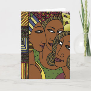 Tarjeta Campeas hermanas afroamericanas